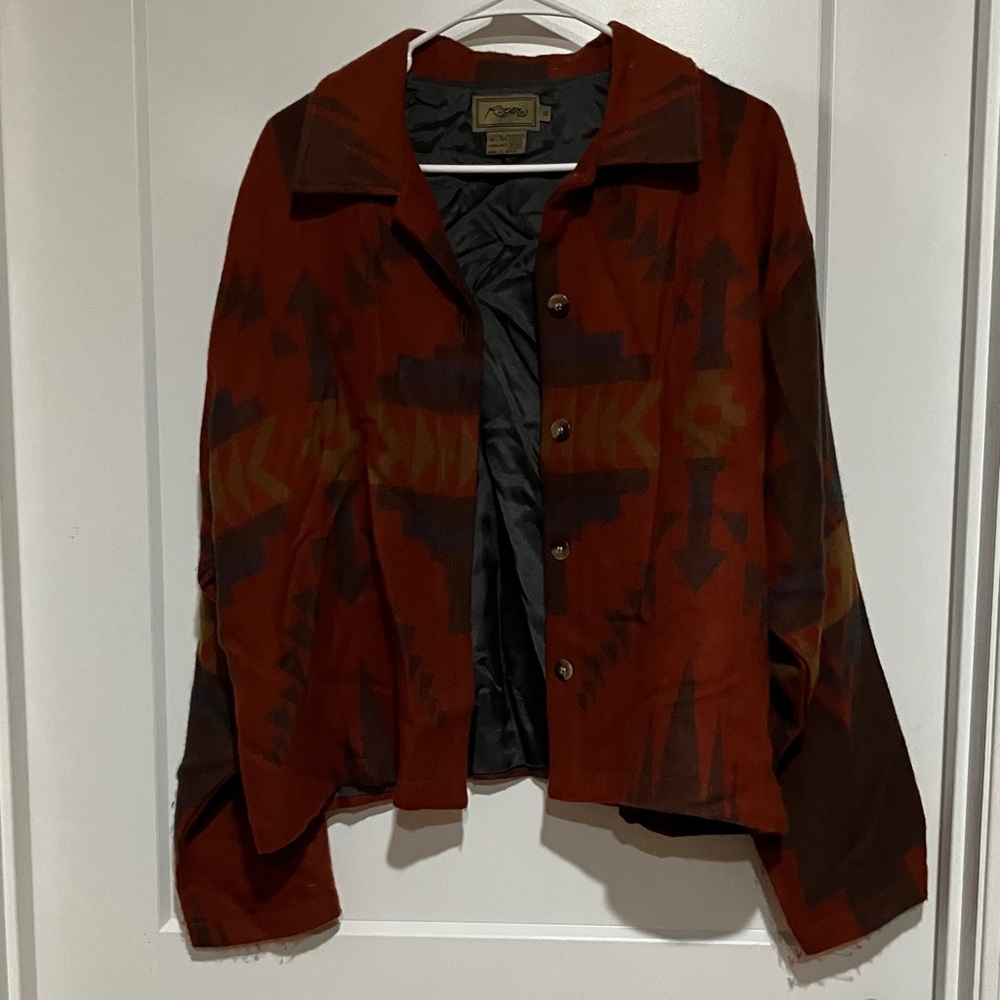 Roper Red and Brown Patterned Blazer